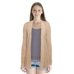 Paper Brown Drape Collar Cardigan by artworkshop