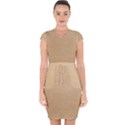 Paper Brown Capsleeve Drawstring Dress  View1