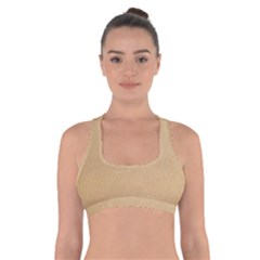 Paper Brown Cross Back Sports Bra by artworkshop