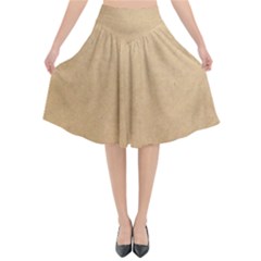 Paper Brown Flared Midi Skirt by artworkshop