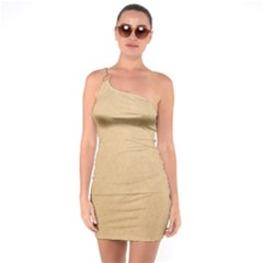 Paper Brown One Soulder Bodycon Dress by artworkshop