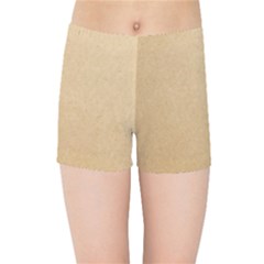 Paper Brown Kids  Sports Shorts by artworkshop