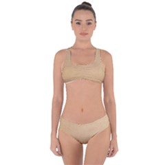 Paper Brown Criss Cross Bikini Set by artworkshop