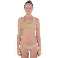 Paper Brown Cross Back Hipster Bikini Set by artworkshop