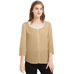 Paper Brown Chiffon Quarter Sleeve Blouse by artworkshop