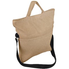 Paper Brown Fold Over Handle Tote Bag by artworkshop