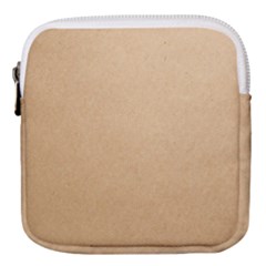 Paper Brown Mini Square Pouch by artworkshop