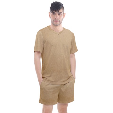 Paper Brown Men s Mesh Tee And Shorts Set by artworkshop