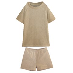 Paper Brown Kids  Swim Tee And Shorts Set by artworkshop