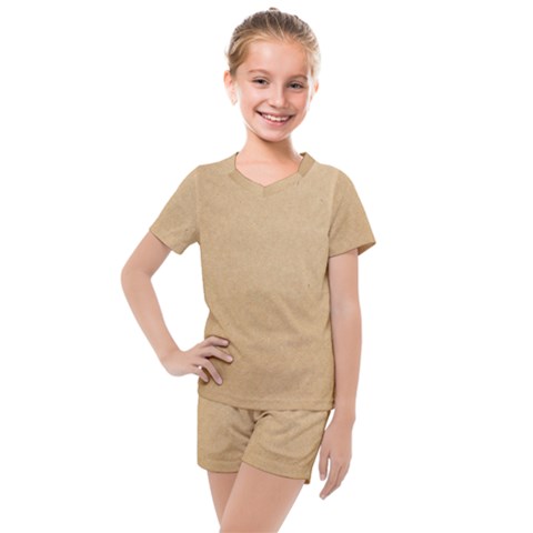 Paper Brown Kids  Mesh Tee And Shorts Set by artworkshop