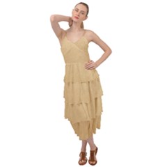 Paper Brown Layered Bottom Dress by artworkshop