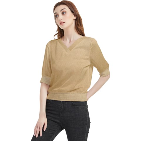 Paper Brown Quarter Sleeve Blouse by artworkshop