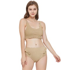 Paper Brown Frilly Bikini Set by artworkshop