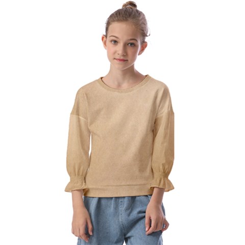 Paper Brown Kids  Cuff Sleeve Top by artworkshop