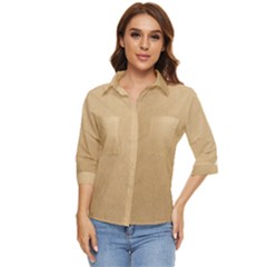 Paper Brown Women s Quarter Sleeve Pocket Shirt