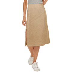 Paper Brown Midi Panel Skirt