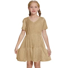 Paper Brown Kids  Short Sleeve Tiered Mini Dress