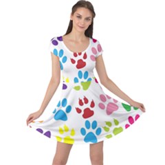 Paw Print Cap Sleeve Dress by artworkshop