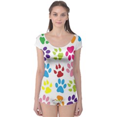 Paw Print Boyleg Leotard  by artworkshop