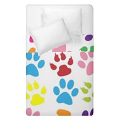 Paw Print Duvet Cover Double Side (single Size) by artworkshop