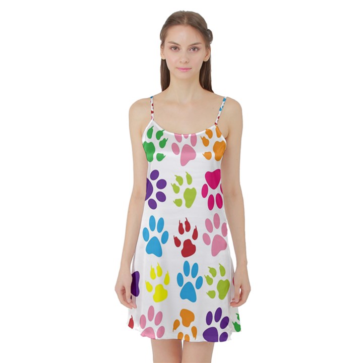 Paw Print Satin Night Slip