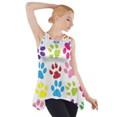 Paw Print Side Drop Tank Tunic by artworkshop