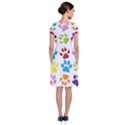 Paw Print Short Sleeve Front Wrap Dress View2