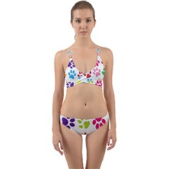 Paw Print Wrap Around Bikini Set by artworkshop