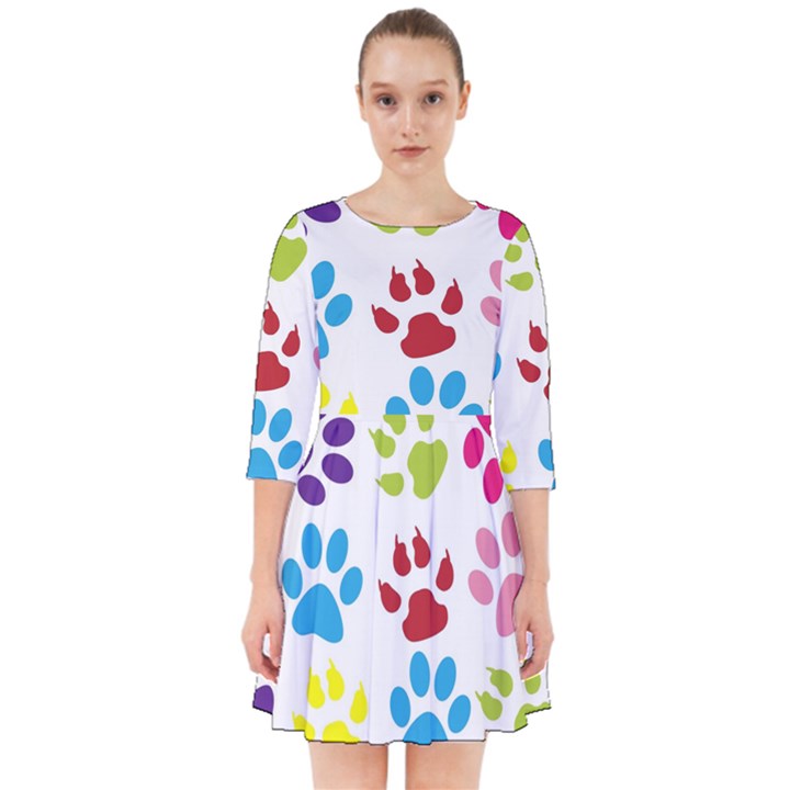 Paw Print Smock Dress