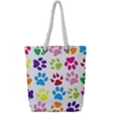 Paw Print Full Print Rope Handle Tote (Small) View1