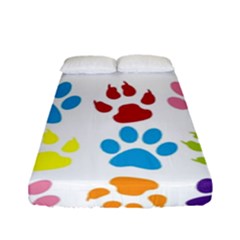 Paw Print Fitted Sheet (full/ Double Size) by artworkshop