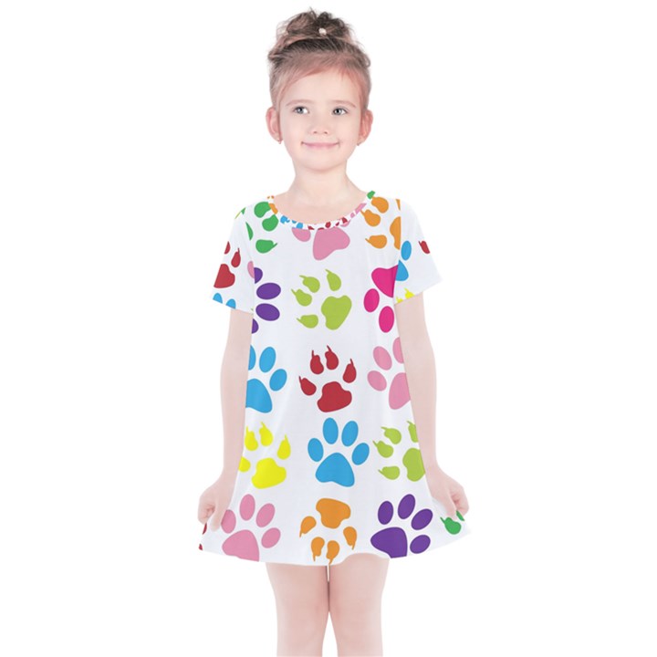 Paw Print Kids  Simple Cotton Dress