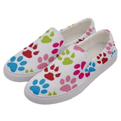 Paw Print Men s Canvas Slip Ons by artworkshop