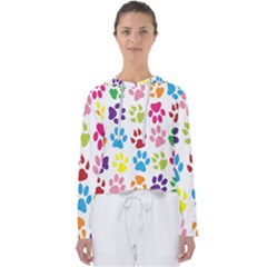 Paw Print Women s Slouchy Sweat by artworkshop