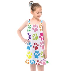 Paw Print Kids  Overall Dress by artworkshop