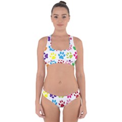 Paw Print Cross Back Hipster Bikini Set by artworkshop