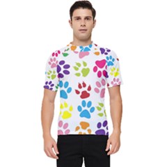 Paw Print Men s Short Sleeve Rash Guard by artworkshop