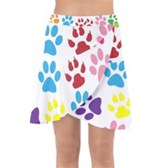 Paw Print Wrap Front Skirt by artworkshop