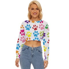 Paw Print Lightweight Long Sleeve Sweatshirt by artworkshop