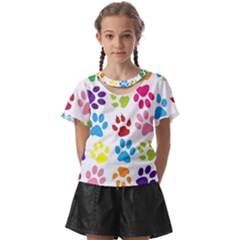 Paw Print Kids  Front Cut Tee by artworkshop