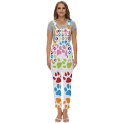 Paw Print Women s Pinafore Overalls Jumpsuit by artworkshop