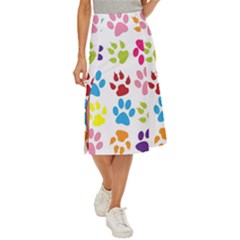 Paw Print Midi Panel Skirt by artworkshop