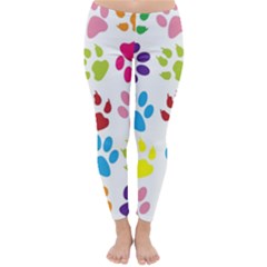 Paw Print Classic Winter Leggings by artworkshop