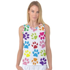 Paw Print Women s Basketball Tank Top by artworkshop