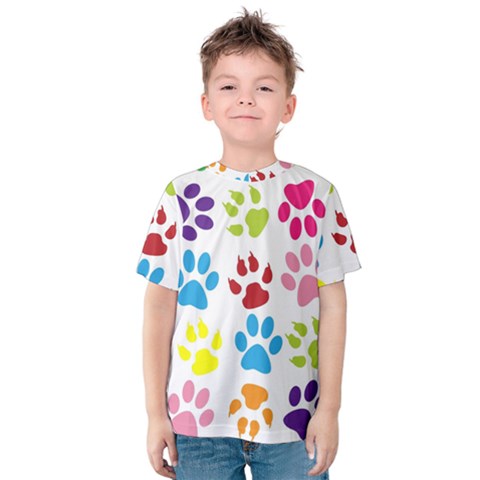 Paw Print Kids  Cotton Tee by artworkshop