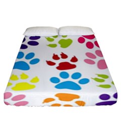 Paw Print Fitted Sheet (king Size) by artworkshop