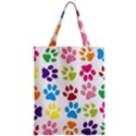 Paw Print Zipper Classic Tote Bag View1