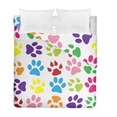 Paw Print Duvet Cover Double Side (full/ Double Size) by artworkshop