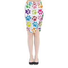 Paw Print Midi Wrap Pencil Skirt by artworkshop