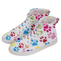 Paw Print Men s Hi-top Skate Sneakers by artworkshop